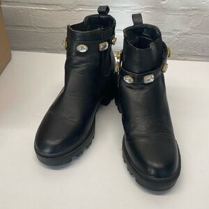 Upper cute Nicole Miller New York booties with jewels. Only worn once.